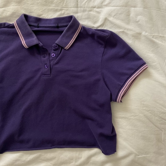 Cropped Collared Tee - Picture 2 of 3